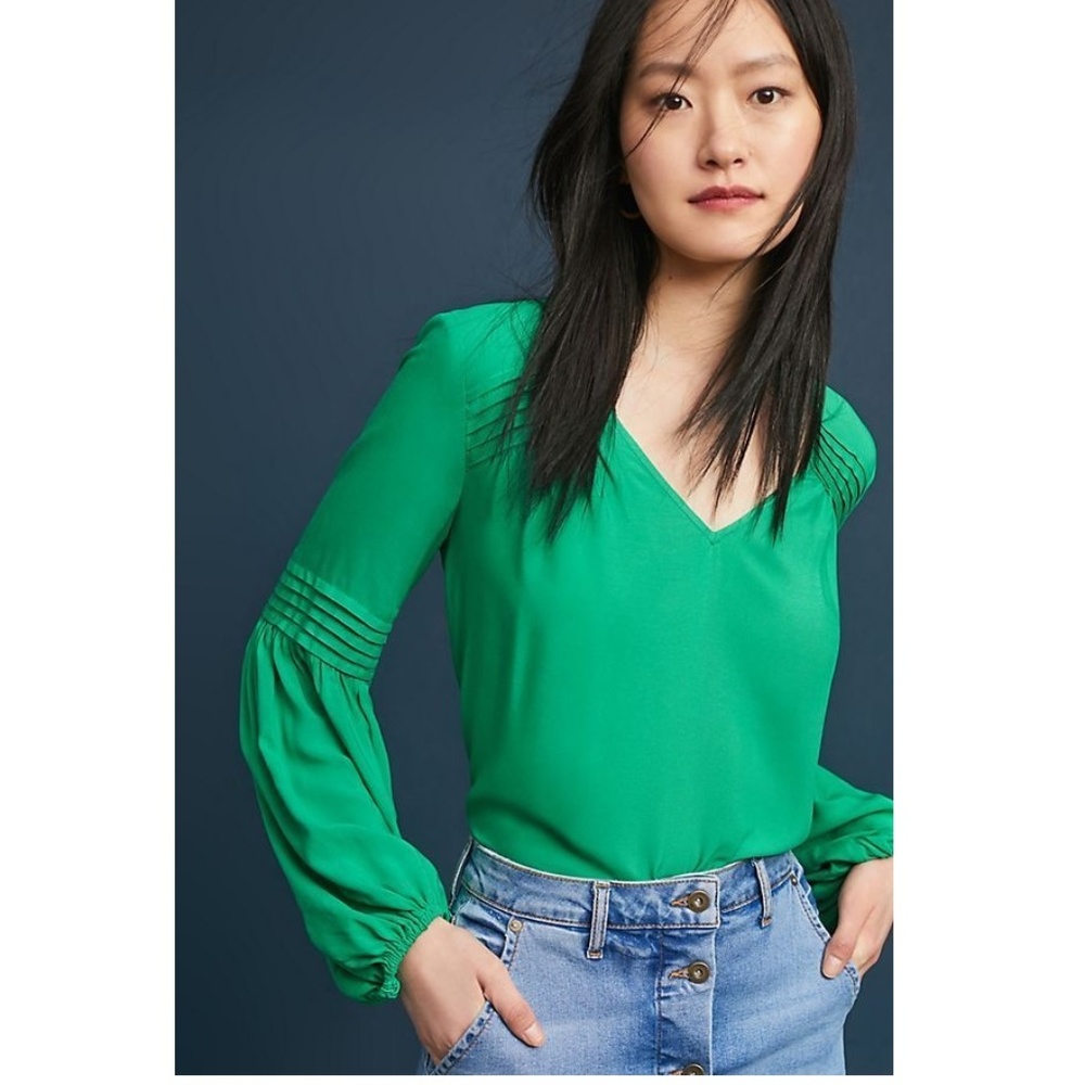 Anthropologie Ceresco Peasant Top new